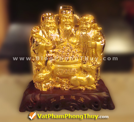 Tượng Phúc Lộc Thọ tam tinh tặng bảo