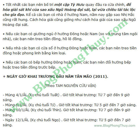 xuat hanh 2011 tan mao 07 Xuất hành, chọn tuổi xông nhà (xông đất), khai trương Tết Tân Mão 2011