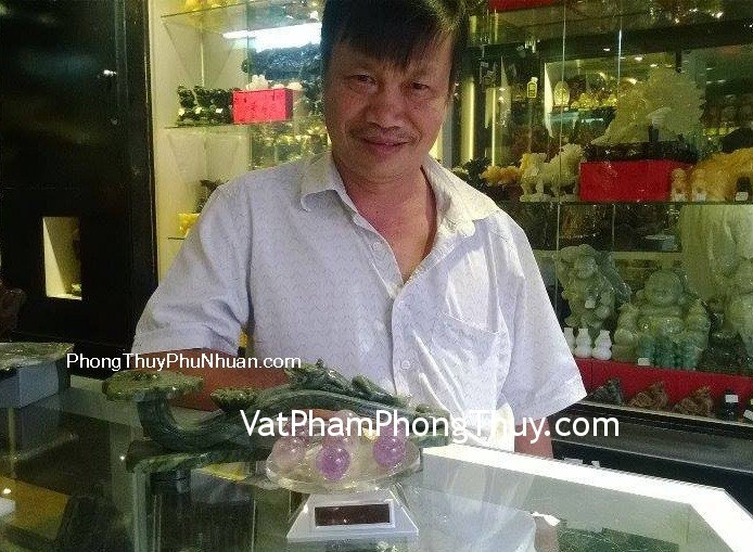 Chú Dũng - Khách mua Gậy như ý M080, Đĩa thất tinh thạch anh tím R093
