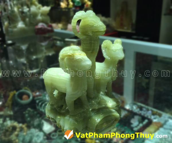 Tượng Dê phong thủy cẩm thạch, vật phẩm ý nghĩa và giá trị cho năm 2015