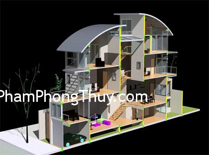 Cần lưu ý phong thủy khi xây nhà lệch tầng