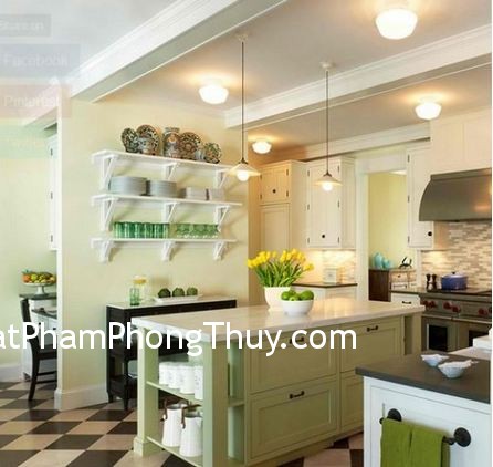 Chọn màu sơn hợp phong thủy cho phòng bếp