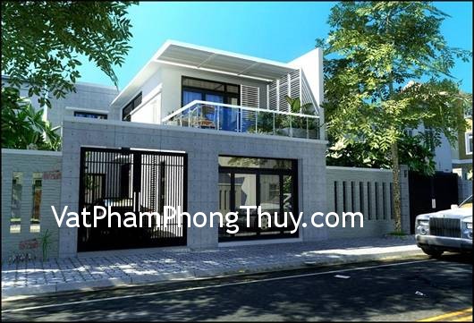 Bố trí phong thủy cho mặt tiền nhà phố