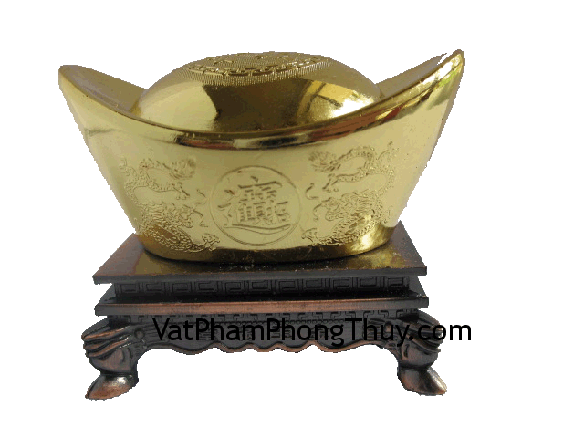 Bài trí nén vàng - đĩnh bạc để cầu may mắn