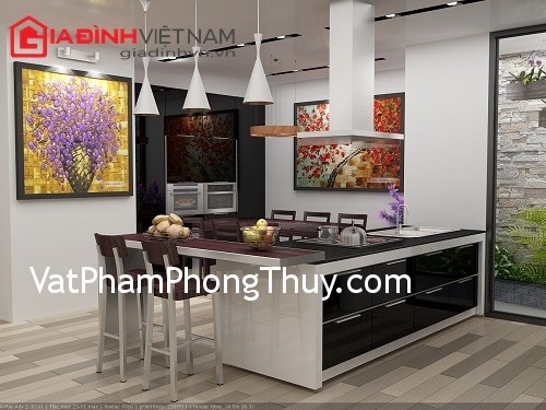Bố trí nội thất phòng bếp hợp phong thủy