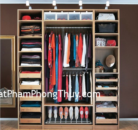 Bố trí tủ quần áo hợp phong thủy