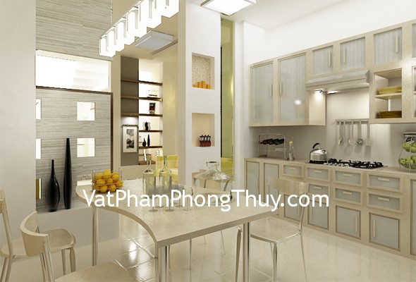 Căn bếp nhỏ vừa đẹp vừa hợp phong thủy