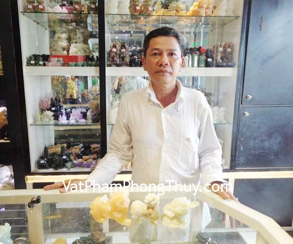 Chú Bảy - khách hàng mua Tỳ hưu Bắc kinh xanh chuẩn BKX-S, Thiềm thừ Cẩm thạch Tây tạng chuẩn CTT-S, Tỳ hưu Hoàng long M014