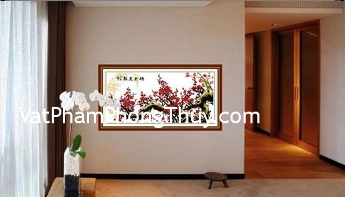 Bí quyết treo tranh hoa đào để rinh thịnh vượng cho nhà ở