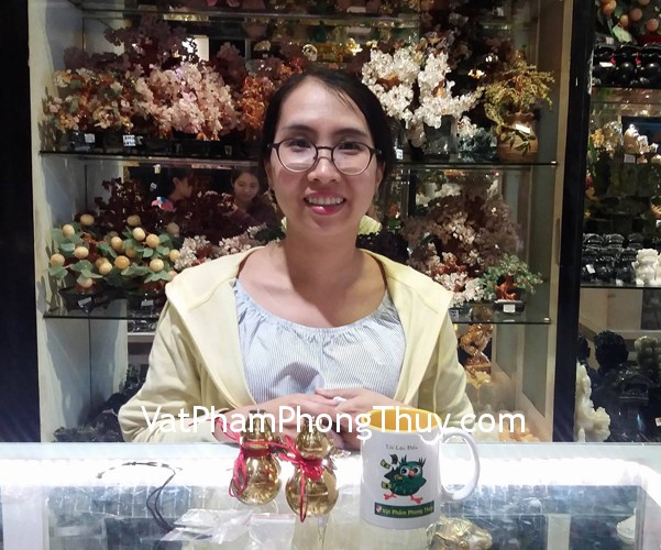 Chị Vinh - khách hàng mua hồ lô đồng D207, mặt tỳ hưu thạch anh vàng S764, mặt tỳ hưu thạch anh hồng S767, mặt cóc thach anh hồng S939 và hồ ly thach anh hồng S6341