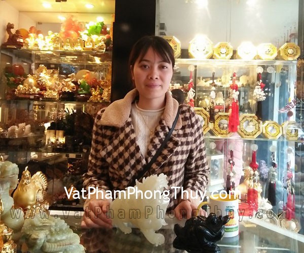 Chị Như - Khách hàng mua Tỳ hưu thanh ngọc cõng như ý lớn H008 ,Thiềm thừ hắc ngà (5 tấc) GM155