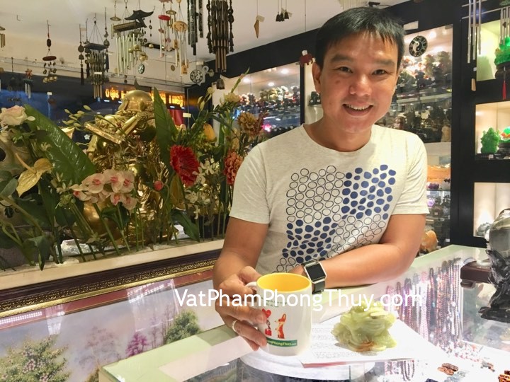 Anh Vinh - khách hàng mua Thiềm Thừ cẩm thạch Tây Tạng chuẩn CTT-S