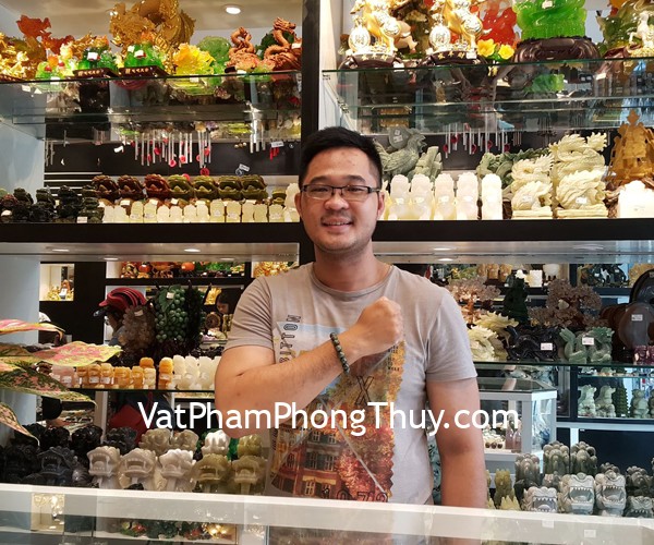 Anh Hiển - khách hàng mua chuỗi thạch anh tóc xanh A+ S6650-9471