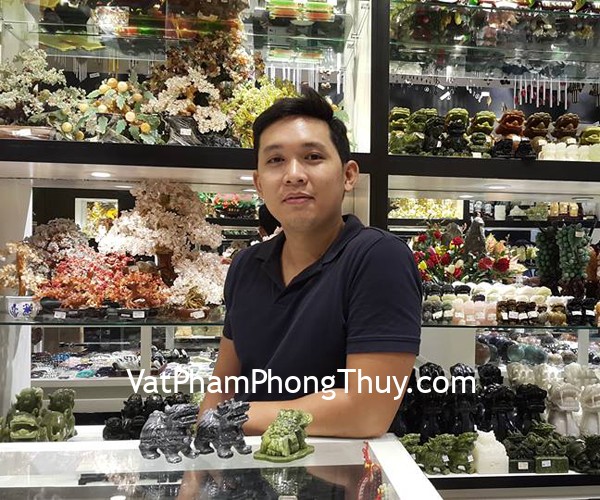 Anh Cường - khách hàng mua cặp tỳ hưu bắc kinh đen chuẩn BKD-S và thiềm thừ lam ngọc GM024
