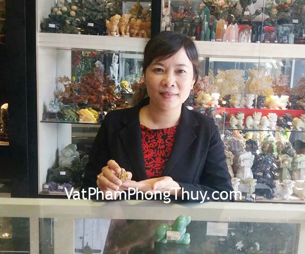 Chị Thanh - khách hàng mua Tượng Chó ngọc Đông Linh GM169, Phật bản mệnh Phổ Hiền bồ tát đá mắt mèo S6842-4