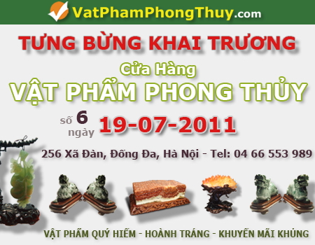 thong bao khai truong Cửa hàng Vật Phẩm Phong Thủy số 6 rộn ràng Khai Trương tại Hà Nội