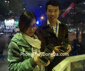 Anh Minh - Khách hàng mua cặp Tỳ Hưu đá Lam Ngọc K008-5