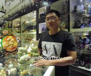 Anh Trường - khách hàng mua Rồng Cẩm Thạch đứng nhỏ N075