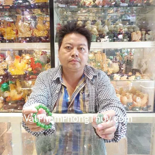 Anh Phong - khách hàng mua Chuỗi ngọc màu xanh bích Vân Nam lớn S6292, Tỳ hưu ngọc Đông Linh cõng tiền lớn S011