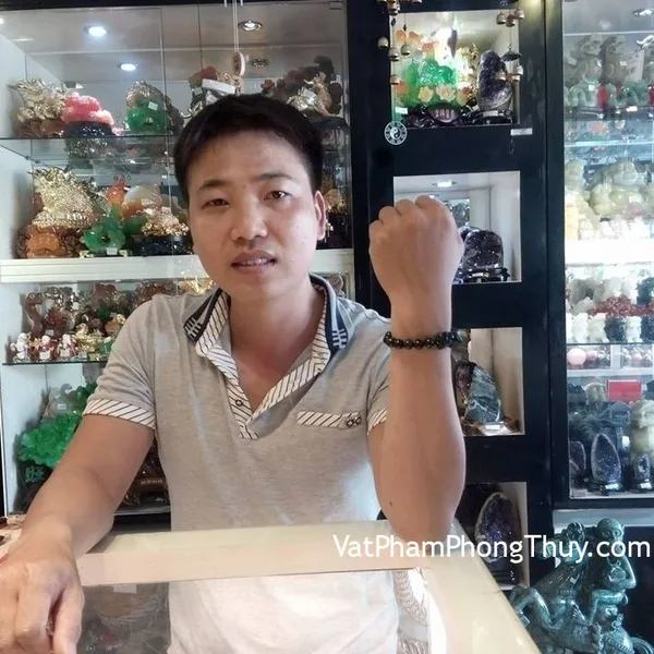 Anh Hiệp - khách hàng mua chuỗi Tỳ Hưu đá hắc ngà S6415