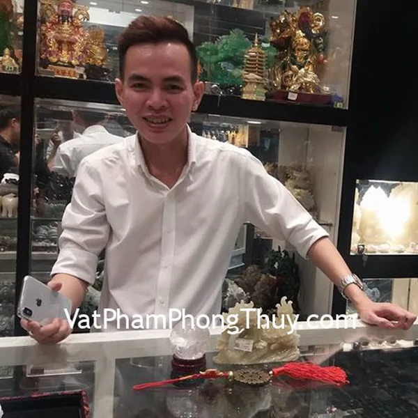 Anh Khánh - Khách hàng mua rồng cẩm thạch N076-1, quả cầu thạch anh trắng GM148, và tượng mã thượng phong hầu K103M