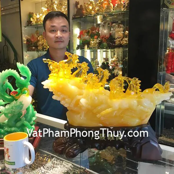 Anh Chơn- Khách hàng mua Bát mã ngọc vàng hồng đồ C104A,Rồng xanh củ sâm trắng G082A