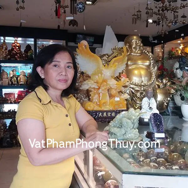 Chị Liên - khách hàng muaThiềm thừ đá Cẩm Thạch Tây Tạng khủng