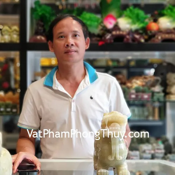 Anh Hội - khách hàng mua tượng tỳ hưu Bắc Kinh xanh cẩm thạch khủng BKX-L