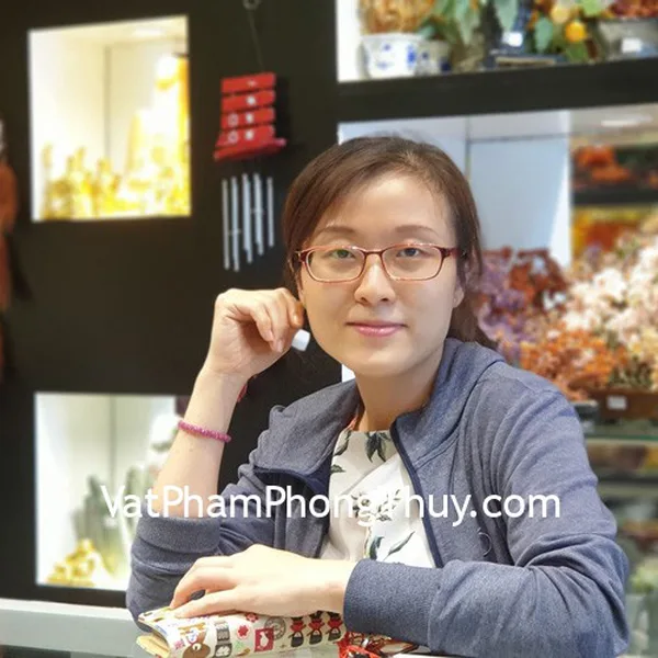Chị Xuân - khách hàng mua vòng tay ruby hồng bảo mài vát S879-S5-11160