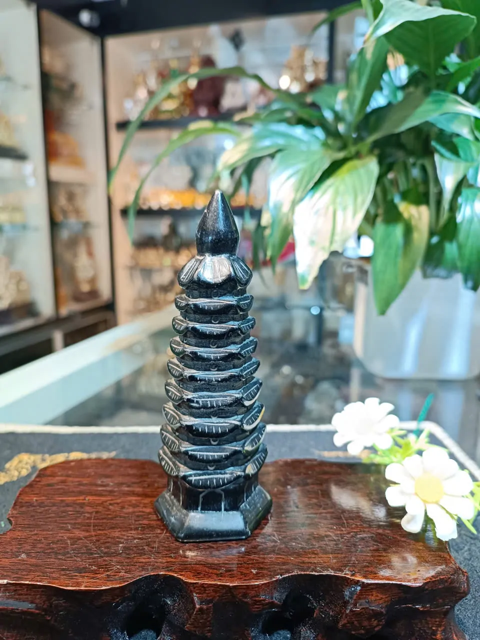 Tháp văn xương hắc ngà 9 tầng GM062