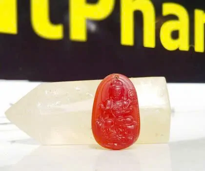 Phật bản mệnh đá mã não đỏ - Thìn + Tỵ (Phổ Hiền Bồ Tát) S6337-4