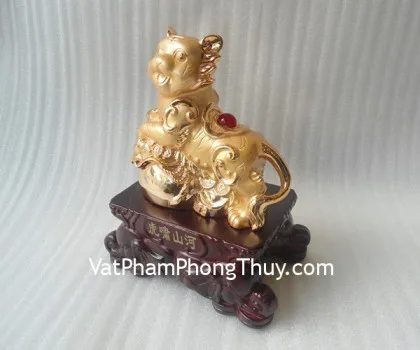 Cọp vàng  đế gỗ nhỏ - hổ tiểu sanh hà FA202