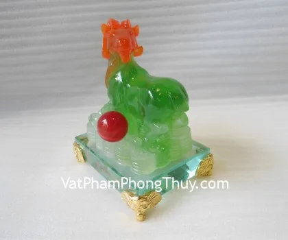 Dê xanh đống vàng, thủy tinh - cát tường ôn thuận H102G