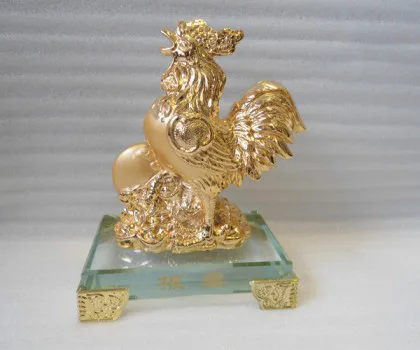 Gà vàng trăng vàng, thủy tinh - báo hỷ H376G
