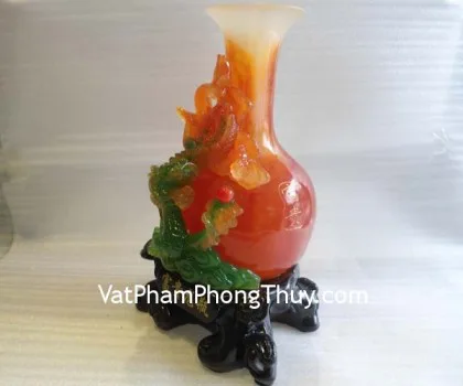 Bình đỏ long phụng- Bình hoa long phụng E307