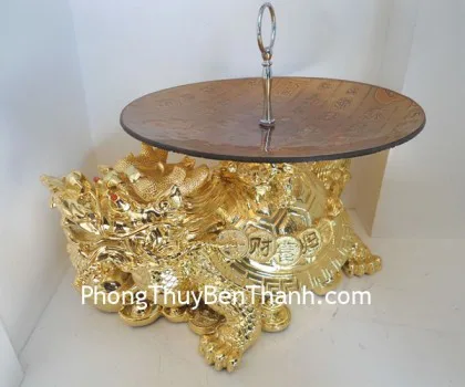 Rùa tài phú lai vàng, đựng trái cây Y190