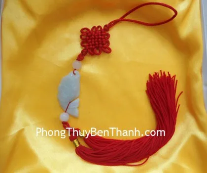 Ngọc bội treo 1 cá chép lớn Miến Điện S250