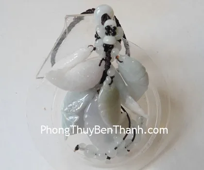 Ngọc bội treo 8 cá chép ngọc phỉ thúy 2.5 S807