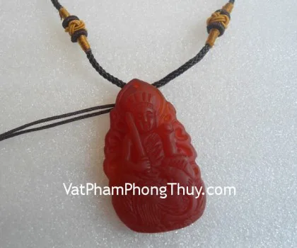 Phật bản mệnh 12 con giáp mã não đỏ-Dậu (Bất Động Minh Vương) S1131-10