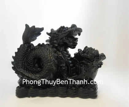 Rồng vàng (xanh) đế thuỷ tinh - Long tíc tắc phong vân C080A