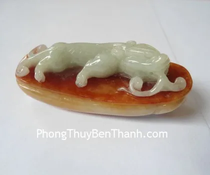 Mặt tỳ hưu phỉ thúy lưng điểm ngọc A+++ GCN S6629-S2-6076