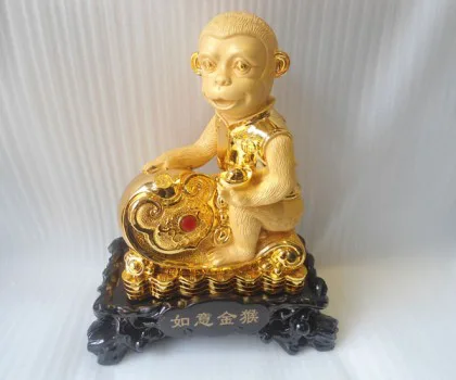 Khỉ phát tài trên như ý - như ý kim hầu K013M