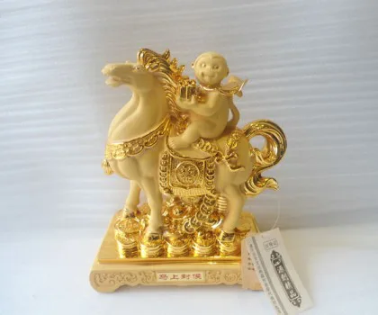 Khỉ tài lộc cưỡi ngựa thần - phước K038M