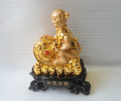 Khỉ tài lộc trên như ý - như ý kim hầu FK045M