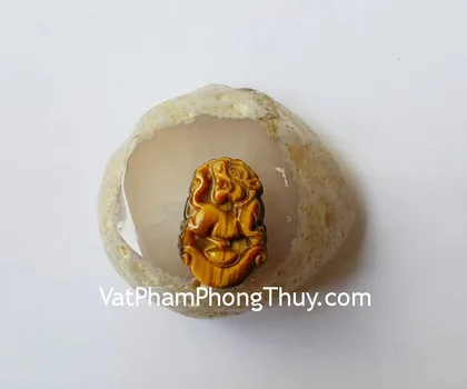 Mặt 12 con giáp phỉ thúy xanh A+ (Tý) FS6643-1