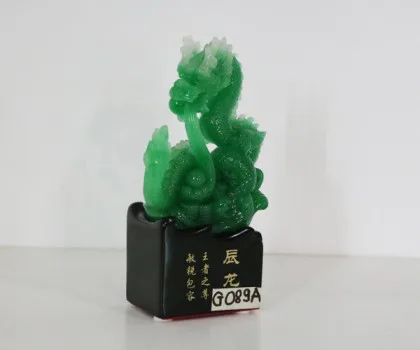 Rồng xanh phun châu trên đế đá đen - Thìn long/ Vương giả chí tôn - Mẫn duy bao dung FG089A