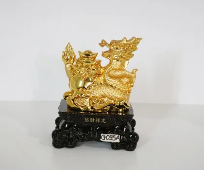 Rồng vàng ôm túi kim nguyên bảo - Chiêu tài tường long G095A