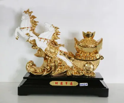 Ngựa kéo xe tiền vàng nguyên bảo - Mãn đới như quy G102A