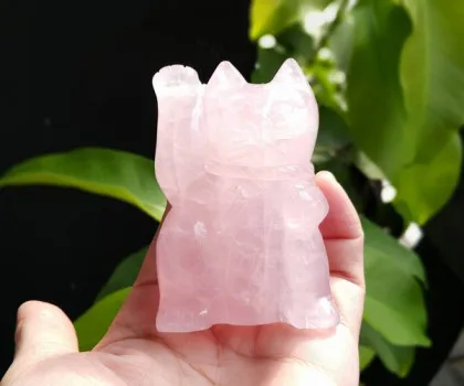 Mèo chiêu tài thạch anh hồng FGM131