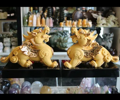 Cặp tỳ hưu như ý đế có bát quái - chiêu tài hưng nghiệp, trấn trạt tụ phước K107M